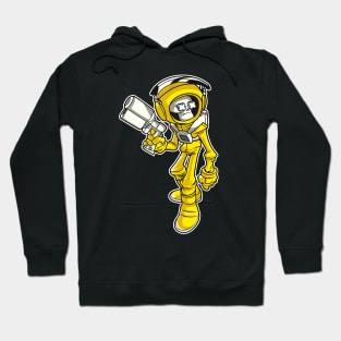 Yellow Skeleton Astronaut Hoodie